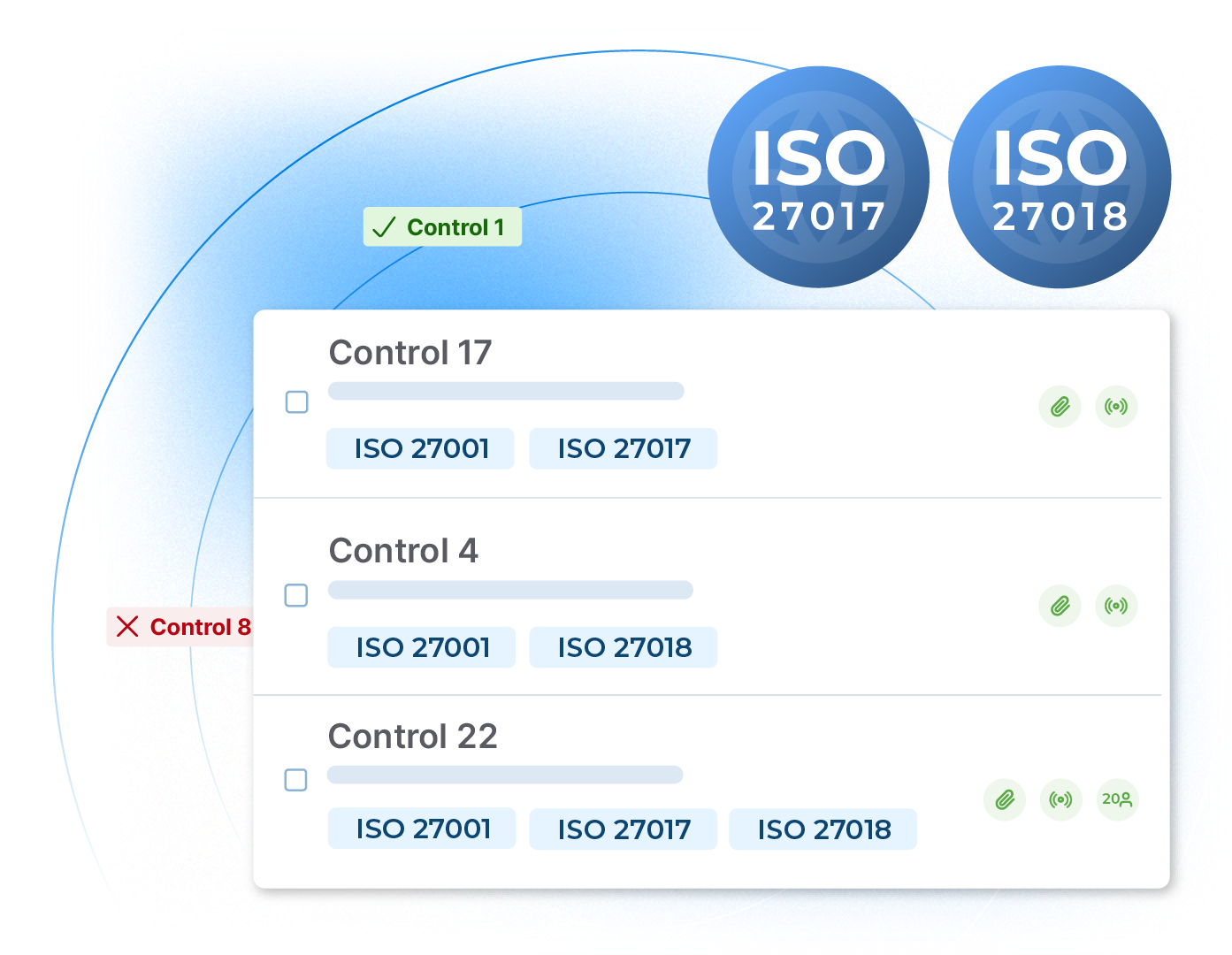 ISO 27017 & ISO 27018 product UI