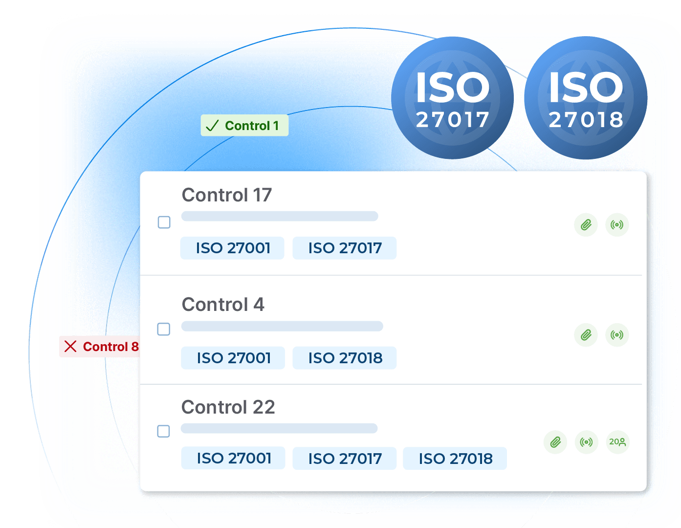 ISO 27017 & ISO 27018 product UI