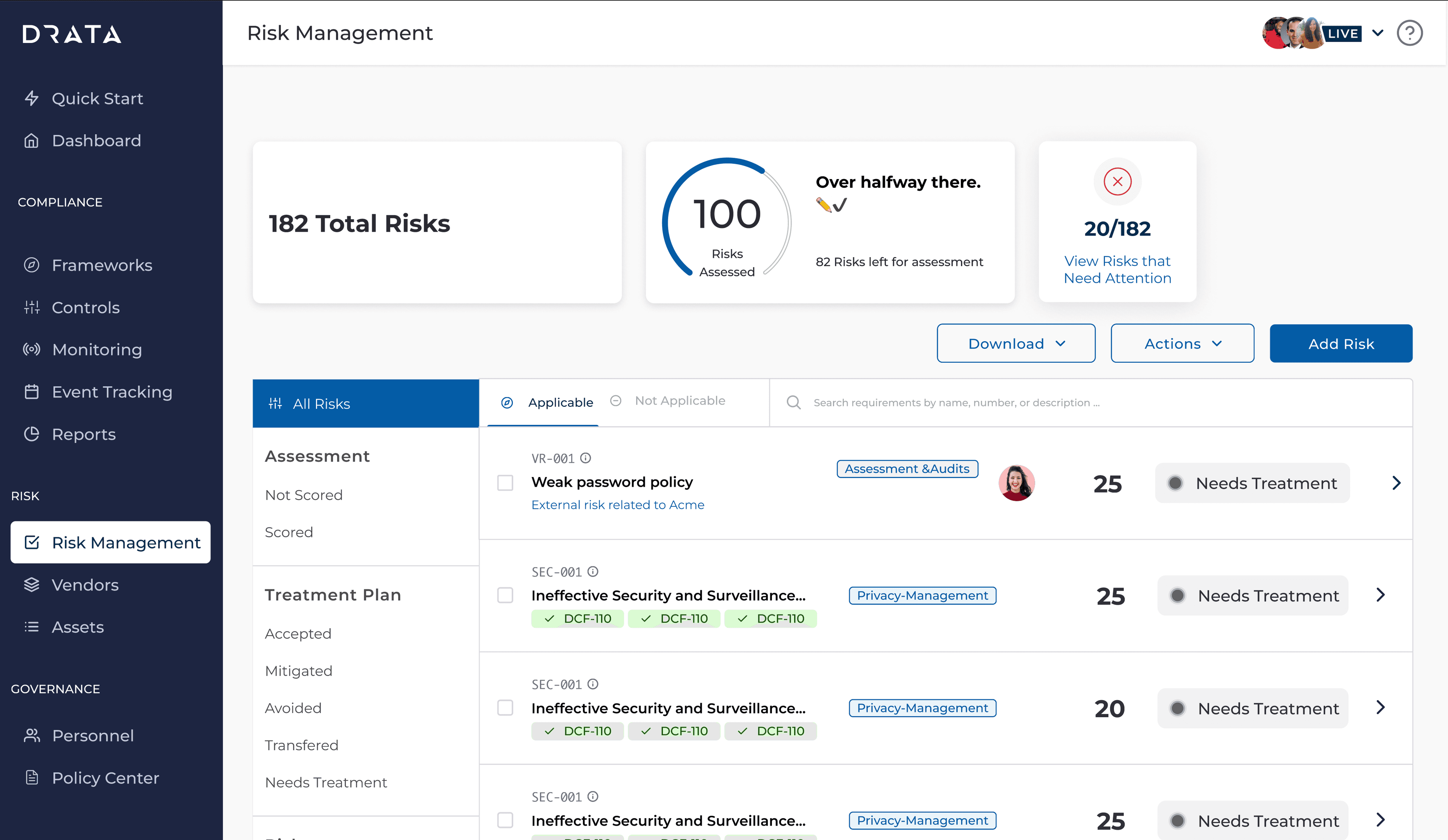 Vendor Risk in Risk Register