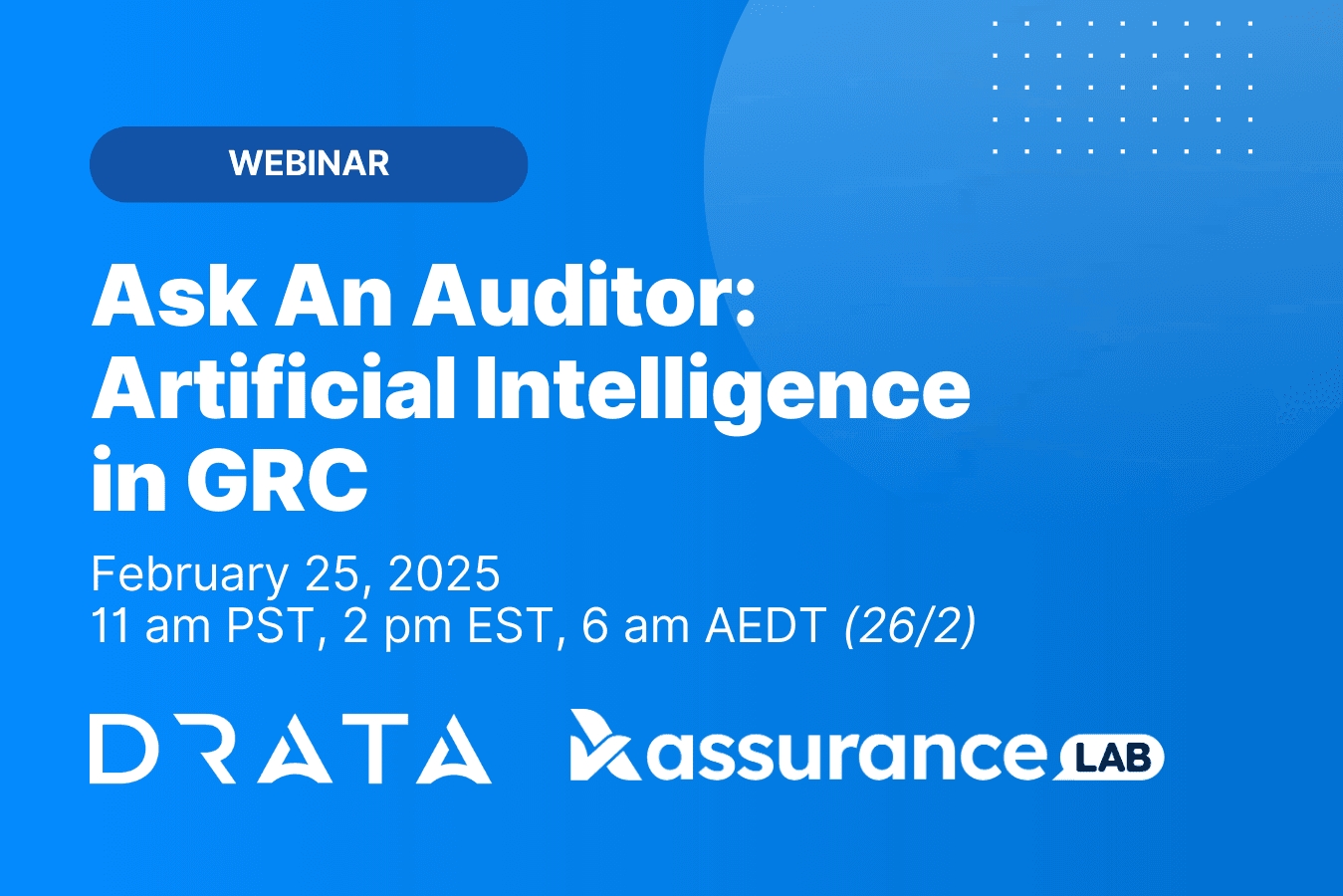 Webinar - Ask and Auditor 2/26/2025